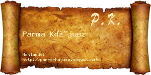 Parma Kájusz névjegykártya